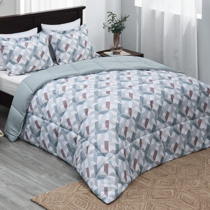 KING SIZE COMFORTER SET PRINTED GEOMETRY PATTERN COMFORTER SET KING SIZELIGHTWEIGHT DOWN ALTERNATIVE BED COMFORTER KING SETGEOMETRYKING