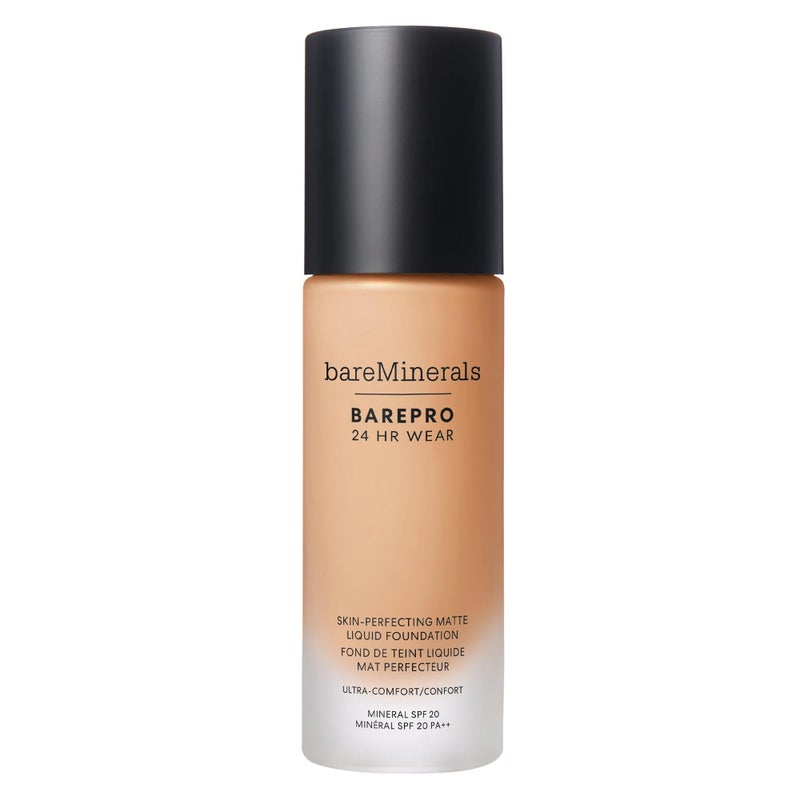 bareminerals Barepro 24HR Wear Matte Liquid Foundation Mineral SPF 20, Full Coverage Foundation Makeup for Mature Skin, Oil-Free, Vegan - Image 1