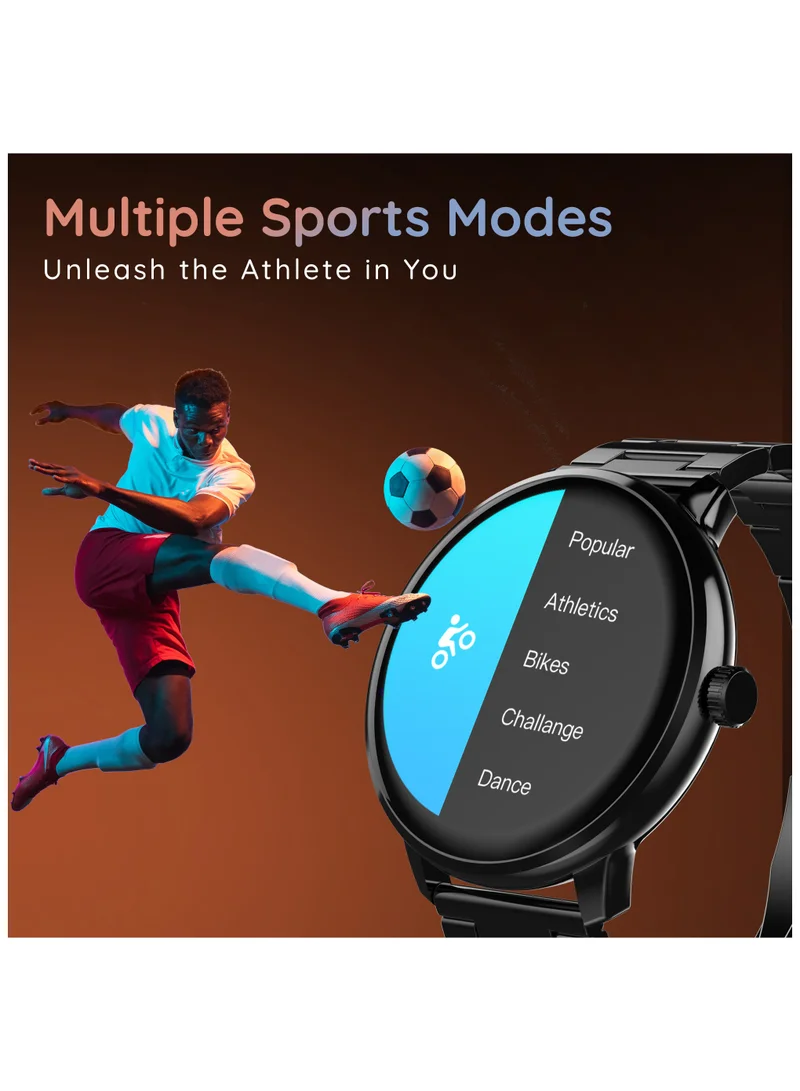 Pebble Pebble Core 1.53" ( 3.88 cm) HD Infinite Display, BT Calling, HR & SPO2 Monitoring, Zen Mode, Ambient Sound Detection, Multi Sports Modes, Inbuilt Games, Voice Assistant, Alarm & Notification, Smart Calculator, Smart Calendar