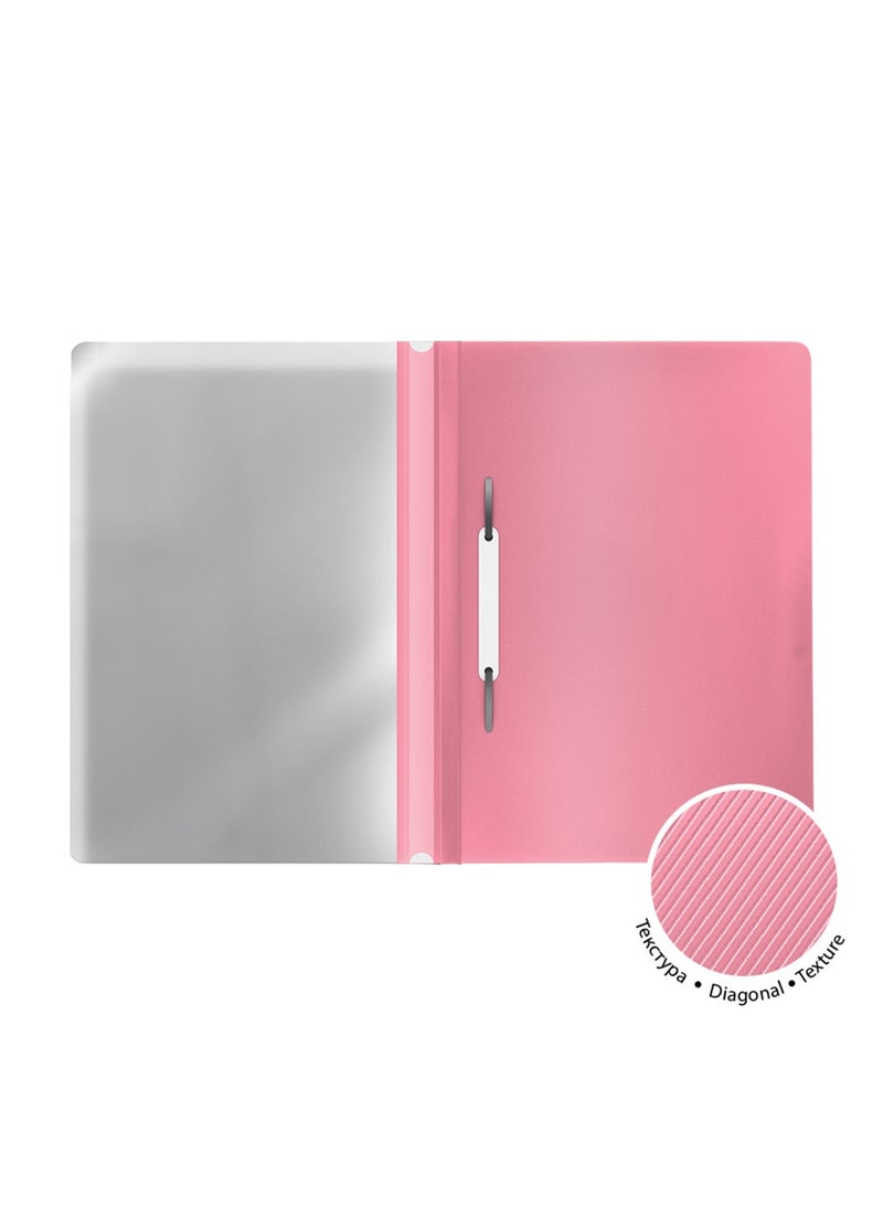 ErichKrause ملف تقرير بحجم A4 مكون من 20 قطعة مع مشبك باللون الوردي الباستيل - Image 2