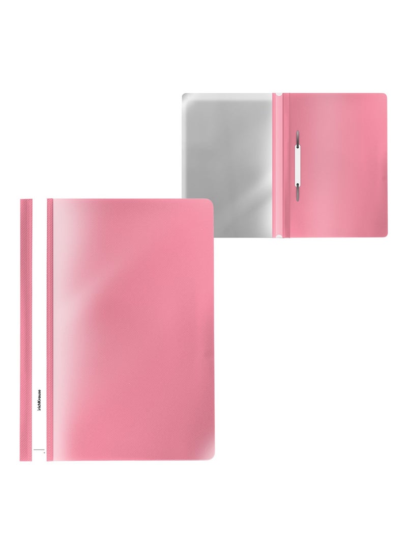 ErichKrause ملف تقرير بحجم A4 مكون من 20 قطعة مع مشبك باللون الوردي الباستيل - Image 1