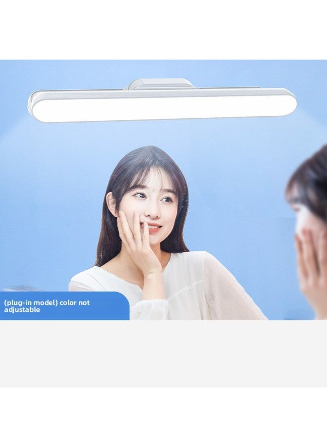 Led Makeup Mirror Headlight Bathroom Mirror Dressing Table Charging Fill Light Wash Bathroom Punch-free Long Life 