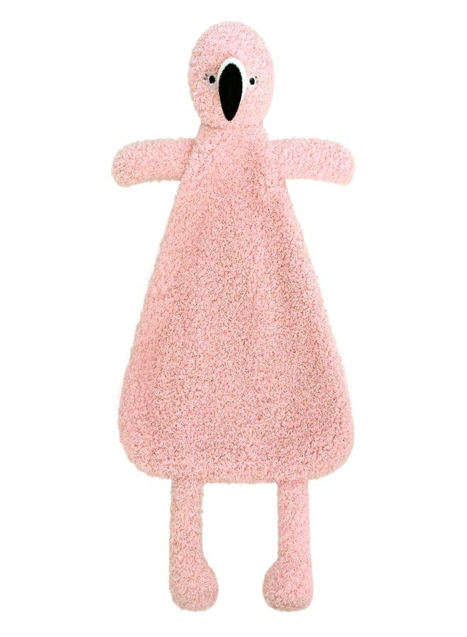 Doindute Baby Pink Flamingo Soft Stuffed Animal Security Blanket, Plush Flamingo Character Lovey Blanket, Baby Shower/Nursery Gift, Newborn Infant Toddler Snuggle Blankie for Boys Girls, 16 Inches - Image 1