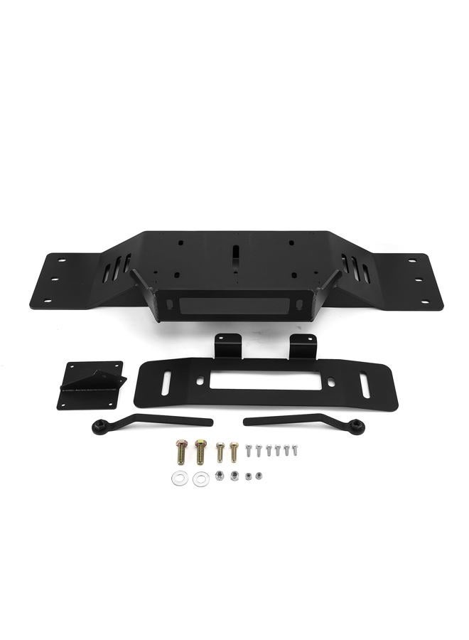 WeiSen Hidden Winch Mount Plate Winch Mounting Bracket Black Compatible with Ford F150 2009-2014 7th Gen (Not Fit Ecoboost Models) with Factory Bumper - Image 5