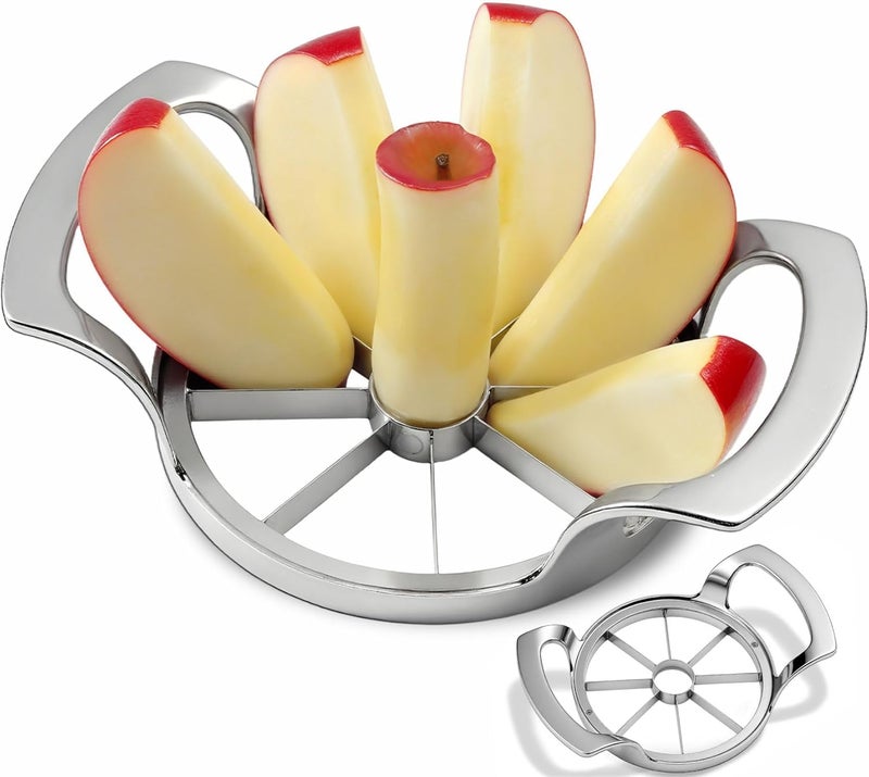 LIIGEMI Apple Slicer, 4.75-Inch 8 Blade Extra Large Apple Slicer and Corer，Heavy Duty Apple Cutter and Divider，Easy to Use, Time-Saving. - Image 1