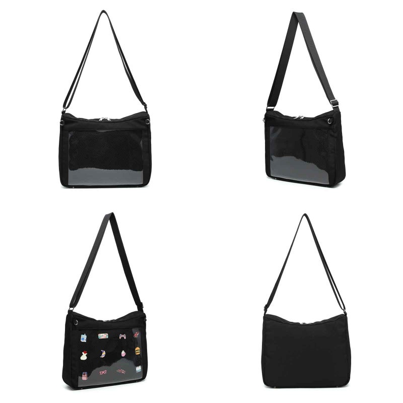 Rainbow Smile Crossbody Ita Bag Shoulder Bag Kawaii Purses and Handbags Pin Display Canvas for Anime Pins Display - Image 3
