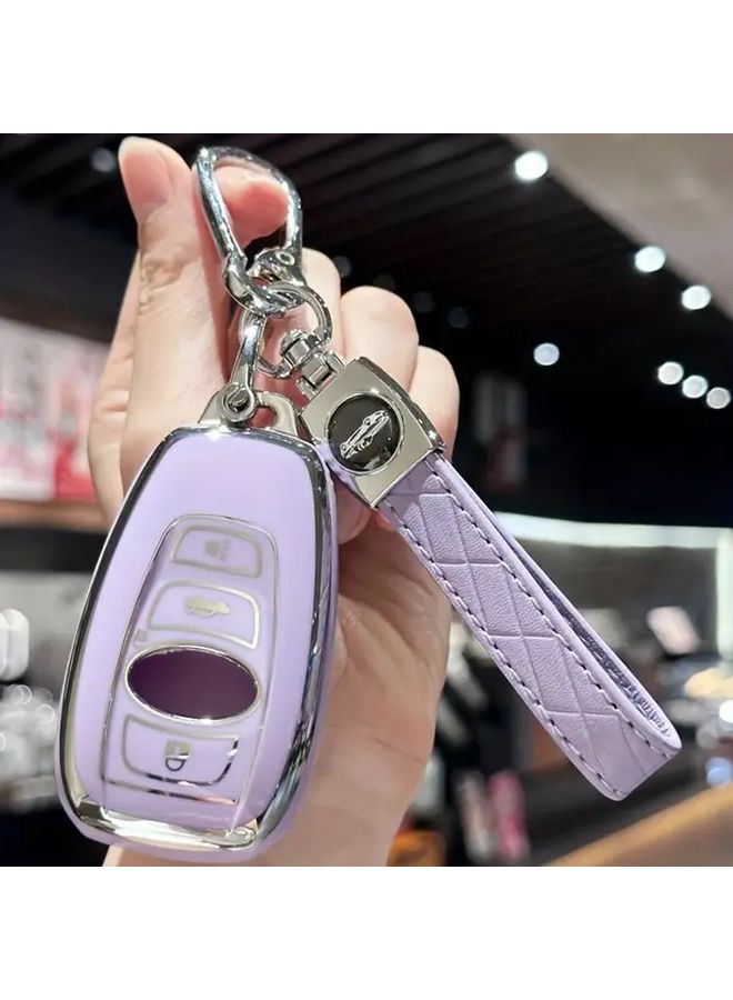 Pink Subaru Key Fob Cover with Lanyard for Forester Outback Ascent Crosstrek BRZ - Image 4
