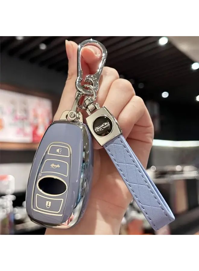 Pink Subaru Key Fob Cover with Lanyard for Forester Outback Ascent Crosstrek BRZ - Image 3