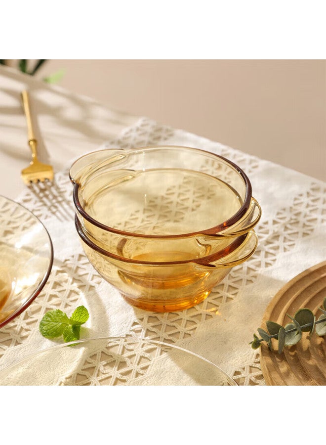 MAX COOK Maxcook High Borosilicate Glass Bowls, Heat-Resistant Glass Salad Fruit Soup Bowls, Amber Color, 450Ml, Set Of 2, Mcwa3140 - Image 3