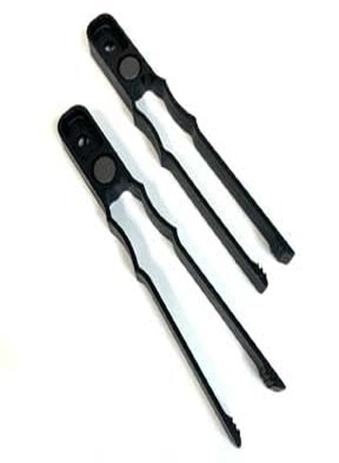 Gadjit Toaster Tongs Food Tongs - Designed to Lift Hot Toast and Bagels out of the Toaster Safely 2 Pack (Black) - Image 1