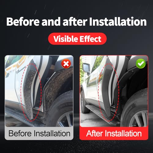 LaIIker Rear Wheel Anti-Mud Fender for 2024 2025 2026 Toyota Land Cruiser 250 1958 Prado Lc250 J250 No Drilling Splash Guard Interior Modification 2025 land cruiser accessories - Image 3