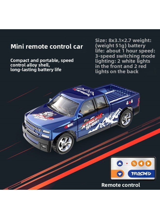 Alloy 2.4G Ultra-small Alloy Mini Remote Control Car Semi-trailer Pickup Off-road Vehicle High-speed Drift Car Charging Baby 