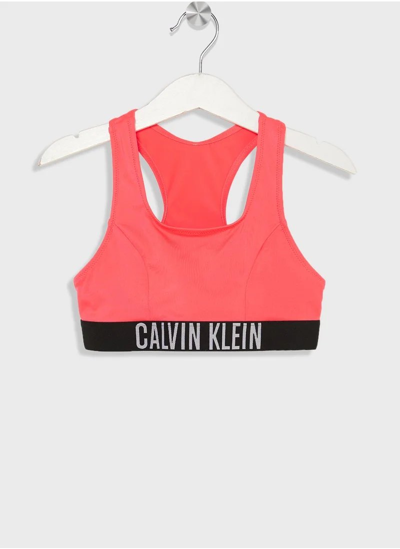 CALVIN KLEIN Kids Logo Bralette Bikini Set