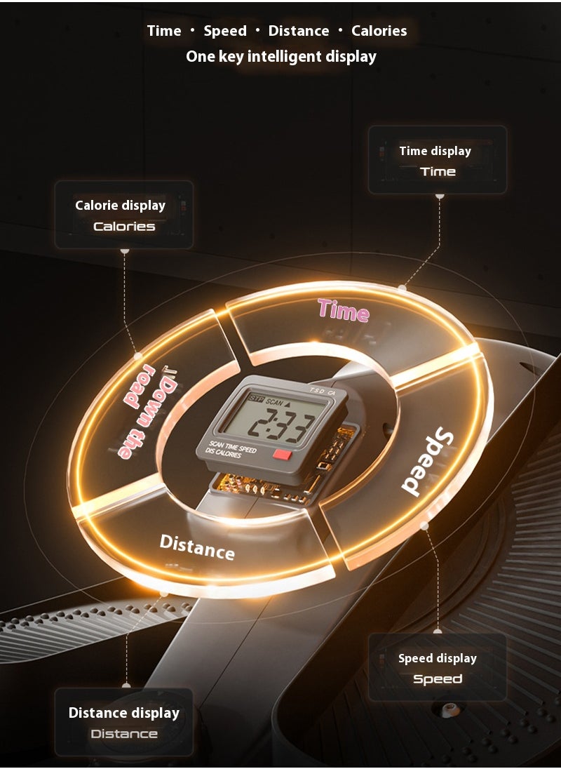 Home Fitness Mini Intelligent Resistance-Adjustable Silent Stepper, Elliptical Machine 42.5*61.5*30cm