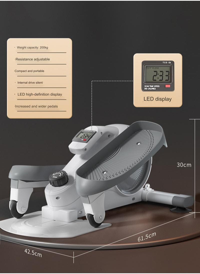 Home Fitness Mini Intelligent Resistance-Adjustable Silent Stepper, Elliptical Machine 42.5*61.5*30cm