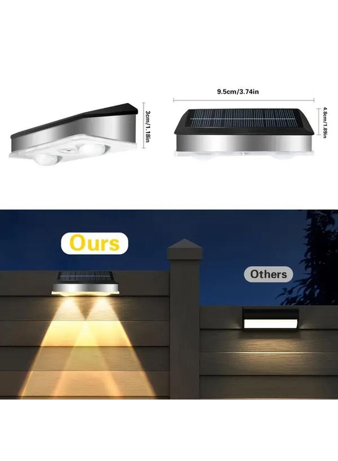 4 Pack Solar Outdoor Wall Lights RGB Color Changing LED For Garden Patio - Image 4