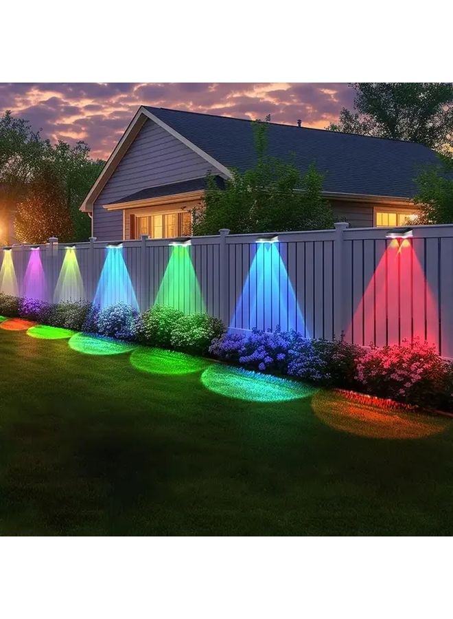4 Pack Solar Outdoor Wall Lights RGB Color Changing LED For Garden Patio - Image 5