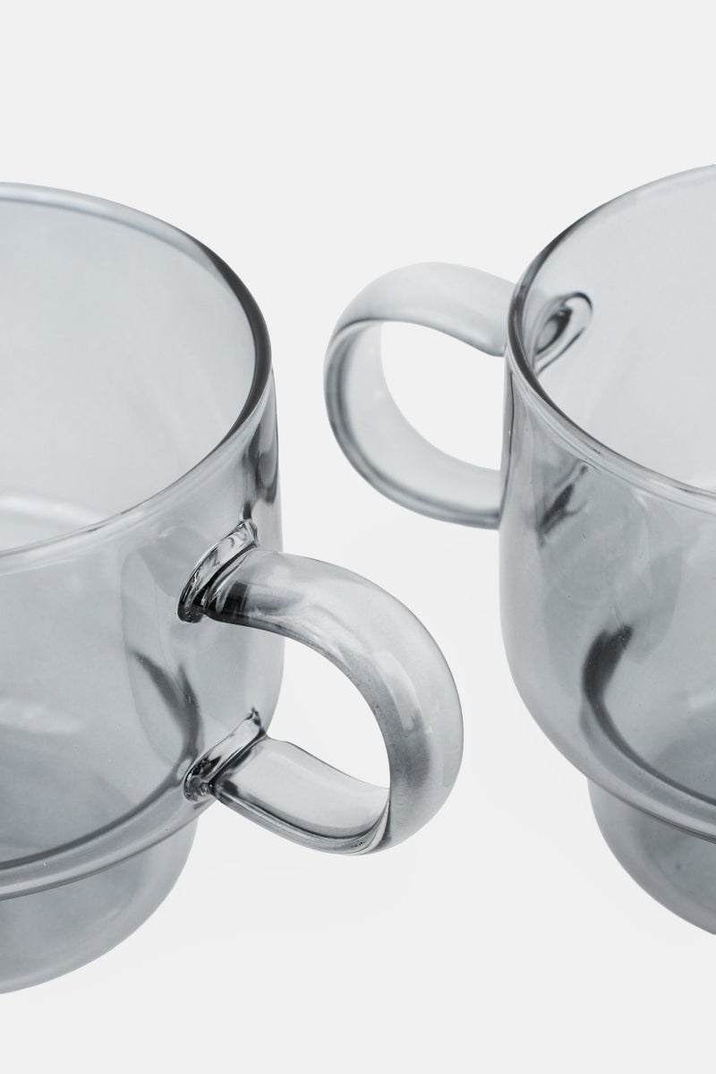 Muy Mucho 2 Pieces Borosilicate Cups 300ml, Blue - Image 3