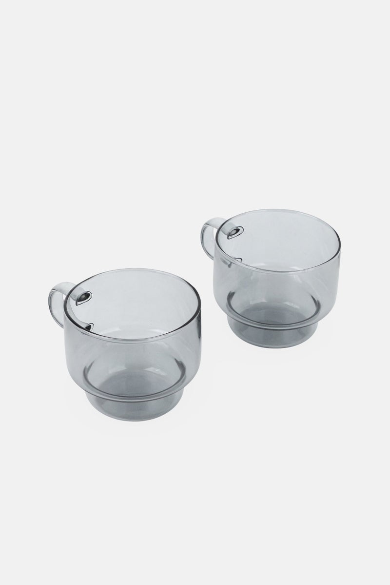 Muy Mucho 2 Pieces Borosilicate Cups 300ml, Blue - Image 2