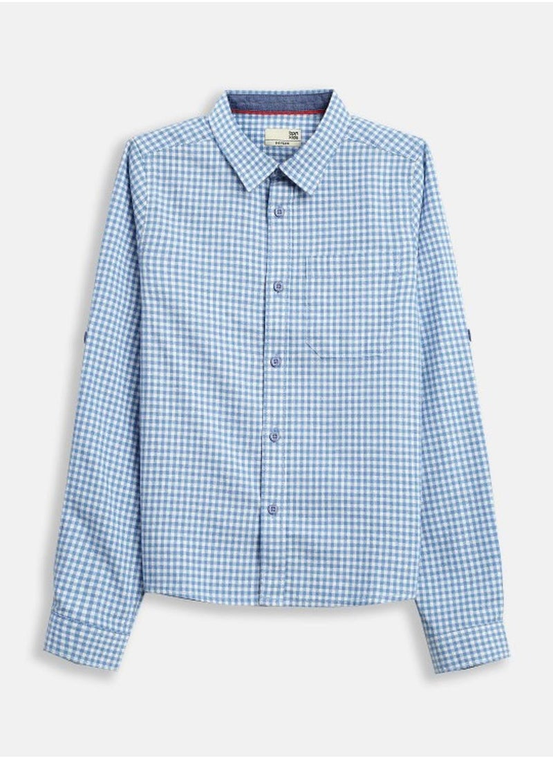 Bonkids Regular Long Sleeve Printed Multicolour Cotton Shirt For Boys 100 % Cotton  - Image 1