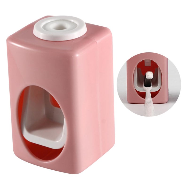 Automatic Toothpaste Dispenser Wall Mount 2 Pack Pink Creative Storage Rack Compact Design - Image 4