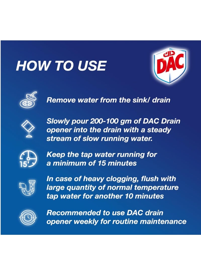 Dac Drain Opener Crystals 500grams - Image 3