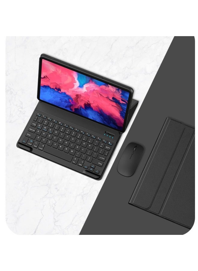 For Lenovo Tab M11 TB330FU Bluetooth Keyboard Case M10 3Gen 328FU Colorful Backlight-Color:Dark Green [protective Cover + Round Keyboard + Mouse]]-Product Type:Lenovo Tab M9 2023 Version 9.0inch