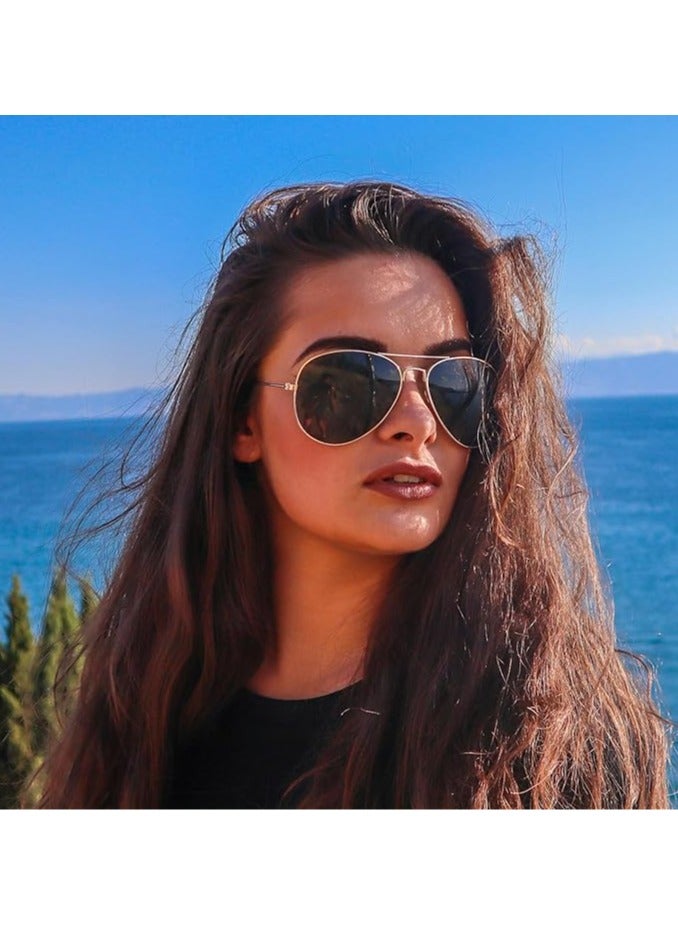 OLYSON Aviator Sunglasses for Men Women Classic Polarized UV400 Protection - Image 3