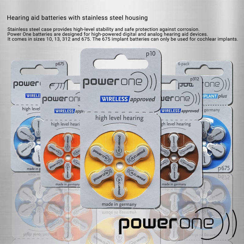 Power One 10 عبوات (60 بطارية) بطاريات باور وان لزراعة القوقعة! 60 بطارية - Image 5