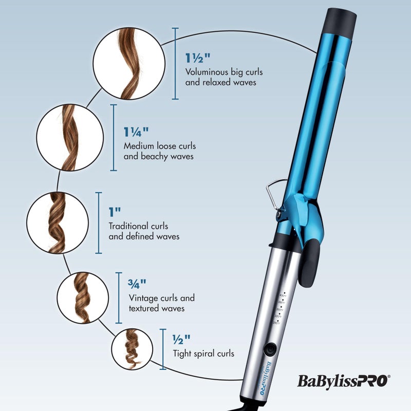 BaBylissPRO Nano Titanium 1 inch Curling Iron with Extended Barrel, Professional Spring Hair Curler for Medium to Longer Hair Types - Image 4