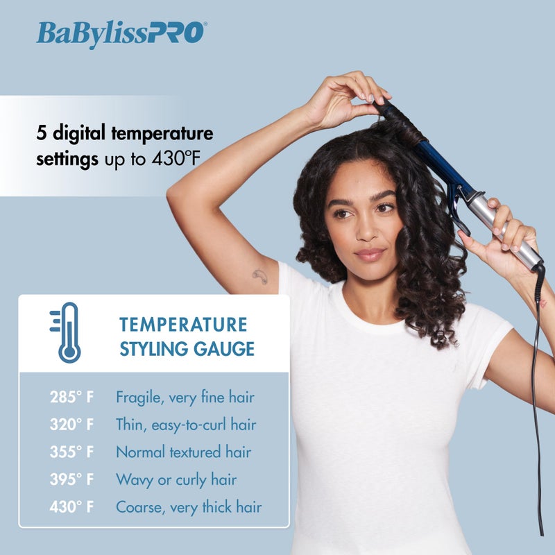BaBylissPRO Nano Titanium 1 inch Curling Iron with Extended Barrel, Professional Spring Hair Curler for Medium to Longer Hair Types - Image 5