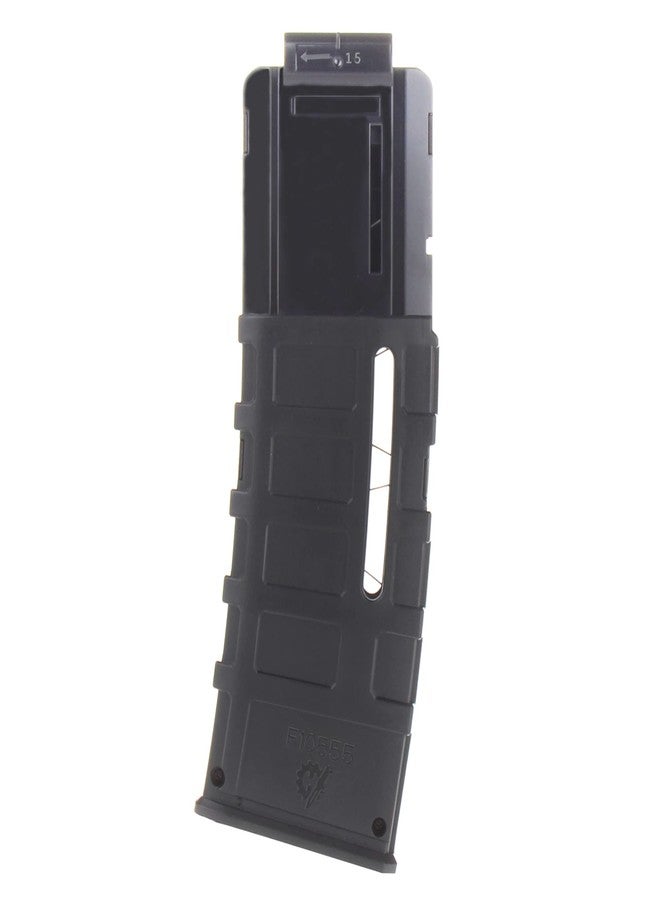 WORKER مخزن سهام Worker F10555 سعة 15 سهمًا لبنادق Nerf N-Strike Elite، اللون أسود - Image 1