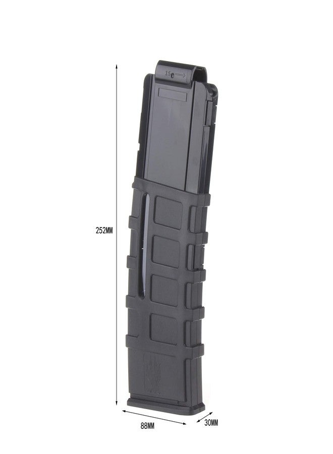 WORKER مخزن سهام Worker F10555 سعة 15 سهمًا لبنادق Nerf N-Strike Elite، اللون أسود - Image 2
