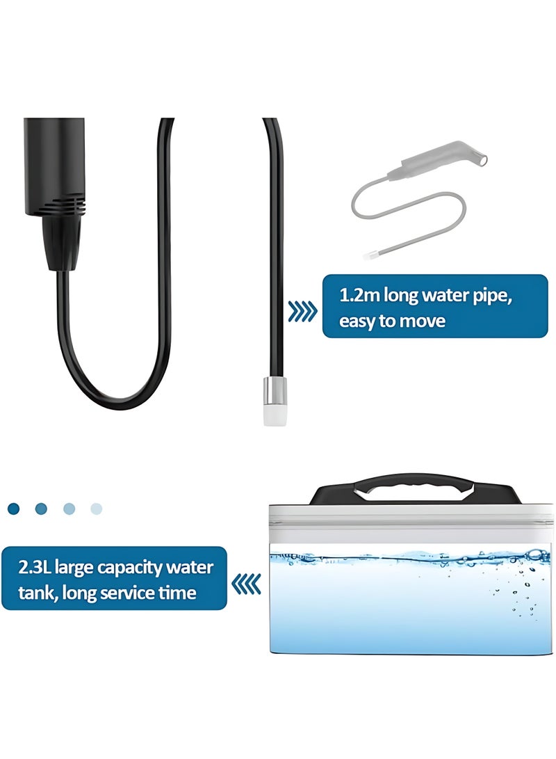 XiaoGiqi Portable Bidet – Rechargeable Travel Shattaf with 2.3L Water Tank, 2-Speed Flow Control, 1.2M Hose & Carrying Bag – Ideal for Camping, Travel, and Personal Hygiene (Black)  - Image 4
