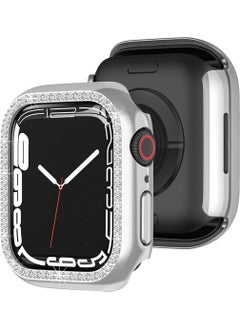 Techmaster Apple Watch 5 6 44MM Compatible Single Row Shiny Stone Rubber Case Cover 