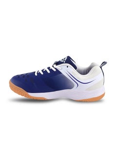Nivia Hy-Court 2.0 Badminton Shoe For Mens | Rubber Sole Shoes With Upper Mesh For Sports, Badminton, Volleyball, Squash, Table Tennis, Nonmarking Sole (Blue/White) Size - Uk-10  - Image 1