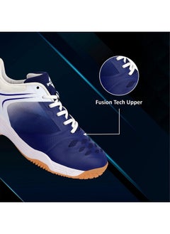 Nivia Hy-Court 2.0 Badminton Shoe For Mens | Rubber Sole Shoes With Upper Mesh For Sports, Badminton, Volleyball, Squash, Table Tennis, Nonmarking Sole (Blue/White) Size - Uk-10  - Image 3