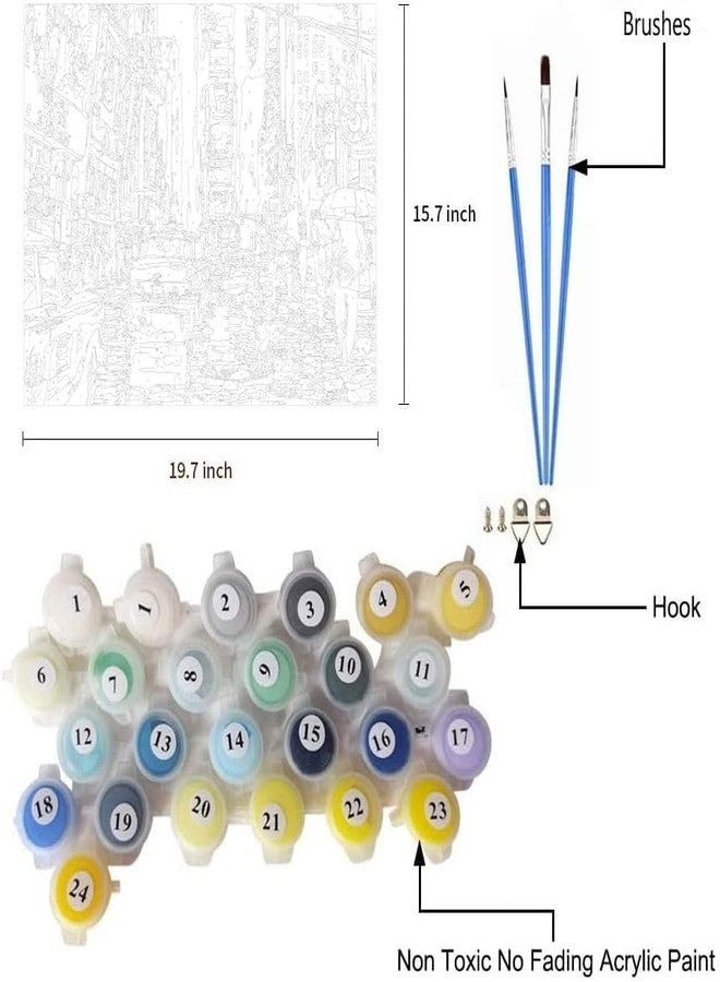 TREXEE Peacock DIY Acrylic Paint by Numbers Kit for Adults Kids Beginner Number Painting Kit Painting Acrylic Oil Painting Wall Decoration (40X50 CM)(No Frame) - Image 3