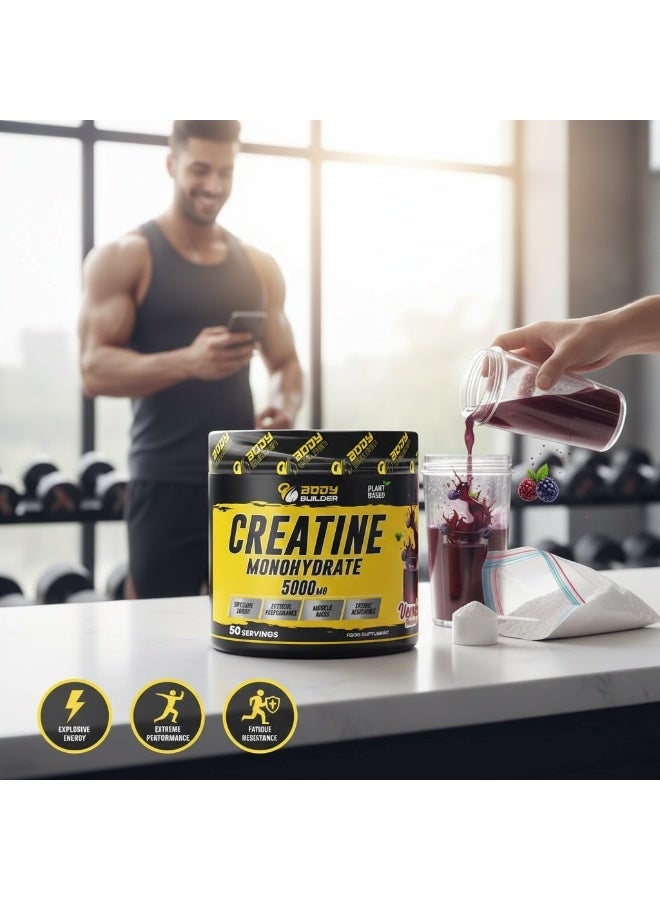 Body Builder Creatine Monohydrate Plant-Based, 300g – Supports Strength, Endurance & Muscle Recovery - Image 5