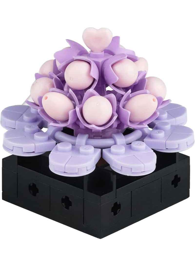 SOLARAE Succulents Plants Building Set, Plant Decor Building Set for Adults, DIY Plant Building Blocks for Kids Adults, Home or Office Succulents Display - Image 1