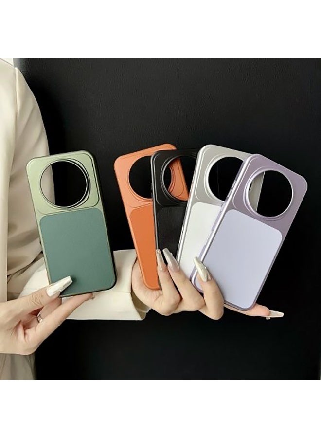 متوافق مع غطاء ظهر Honor Magic 8 Pro ، مادة جلد صناعي مدمجة مع مادة PC ذات ملمس ناعم ، يدعم الشحن المغناطيسي ، تصميم بسيط - Image 4