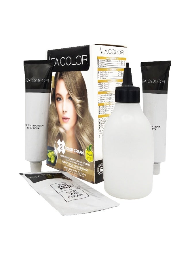 Sea Color Turkish Hair Color Cream - 9.1 Diamond Blonde - Image 1