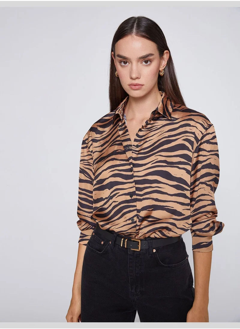 KOTON Zebra Patterned Shirt