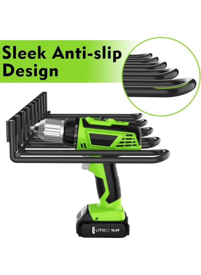Drill Holder Wall Mount, Thickened Drill Rack, Power Tool Organizer Wall Mount, Heavy Duty Drill Organizer for Garage Workshop  - Image 2