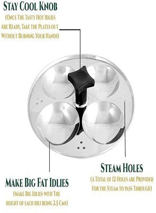 Idli Maker Stainless Steel Idli Cooker | Idli Pot | idli Kadai | Dhokla Maker0 2 Plates, 8 Idlies - Image 2