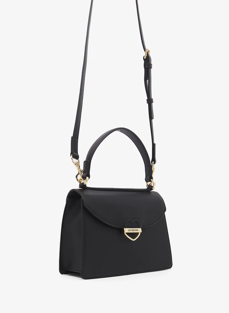 Love Moschino logo zip detailed satchels