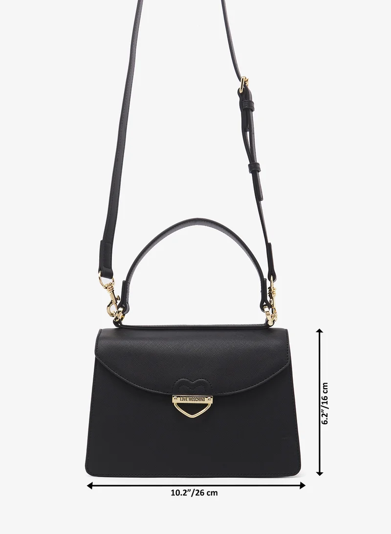 Love Moschino logo zip detailed satchels