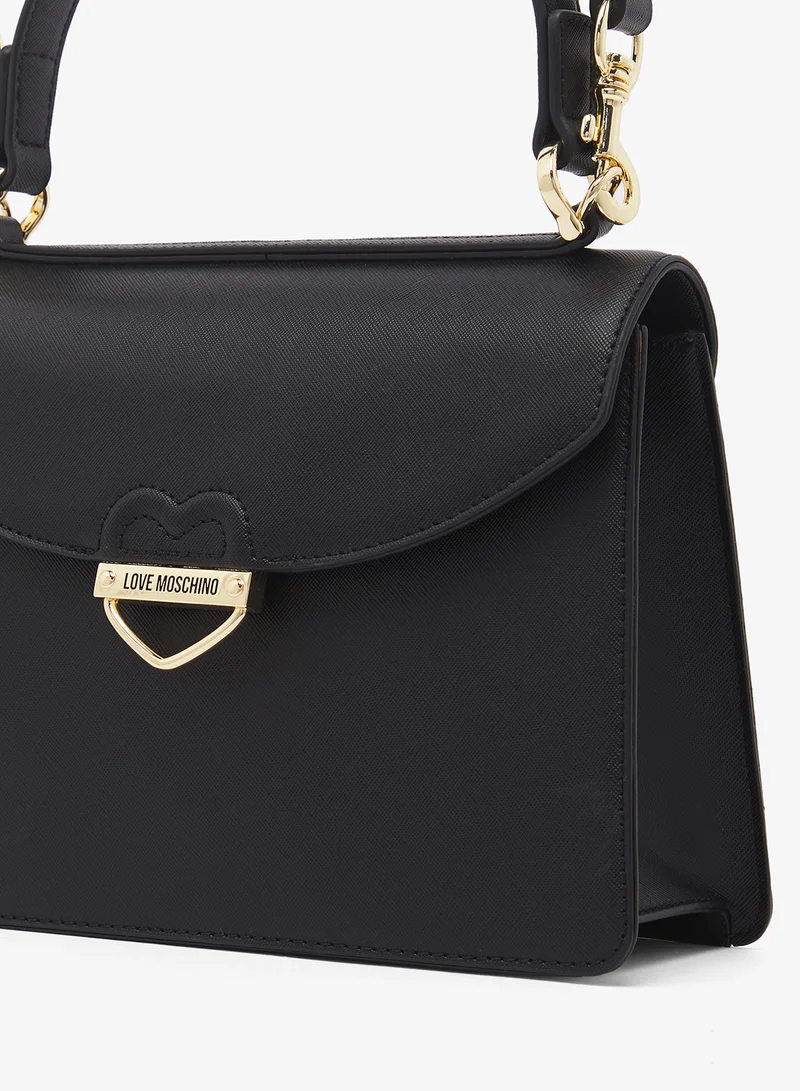 Love Moschino logo zip detailed satchels