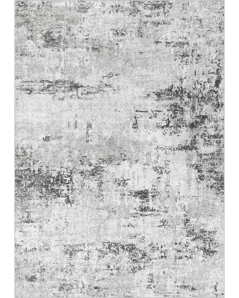 Gent drizz Area Rugs 8x10 Living Room: Large Modern Abstract Washable Rug Soft Anti-Skid Non-Shedding Carpet Indoor Floor Thin Carpets for Bedroom Dining Room Farmhouse Nursery Home Office White Grey Black - Image 2