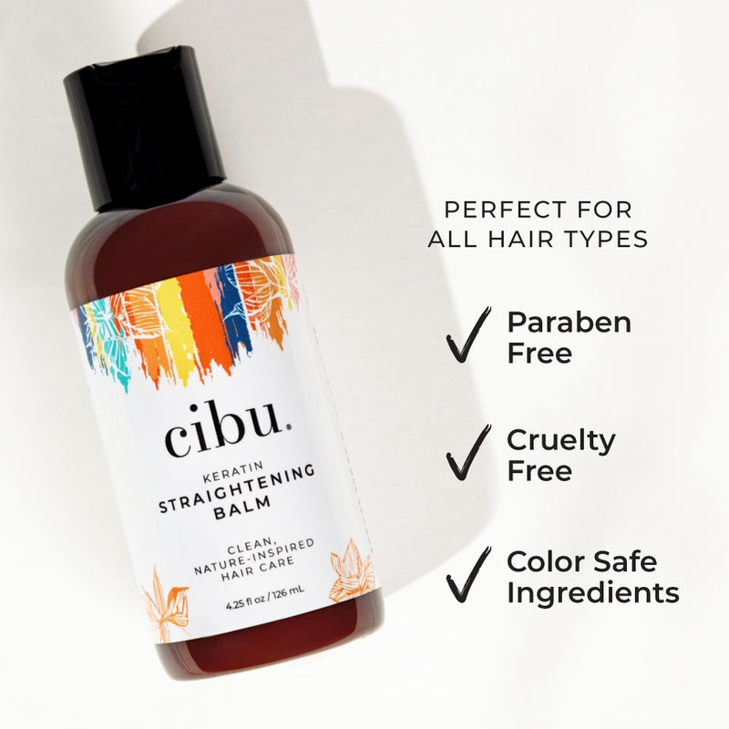 Cibu Keratin Straightening Balm | Heat Protectant | At-Home Treatment | Frizz Prevention | Hair Moisturizer | 4.25 Ounces - Image 3
